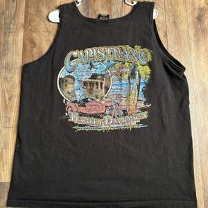 Vintage Y2K Harley Davidson Tank‎ Top Men's XL Black Motorcycle California 3303